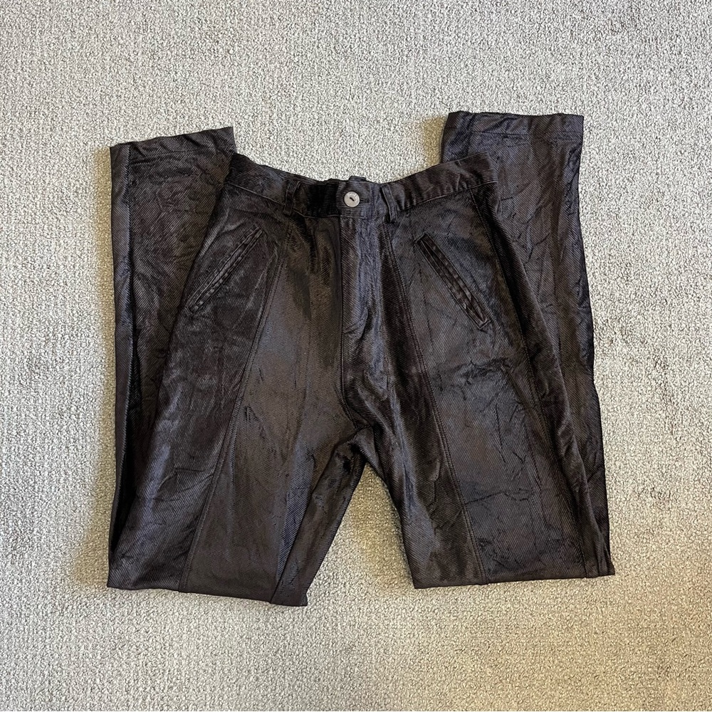 Brown suede trousers